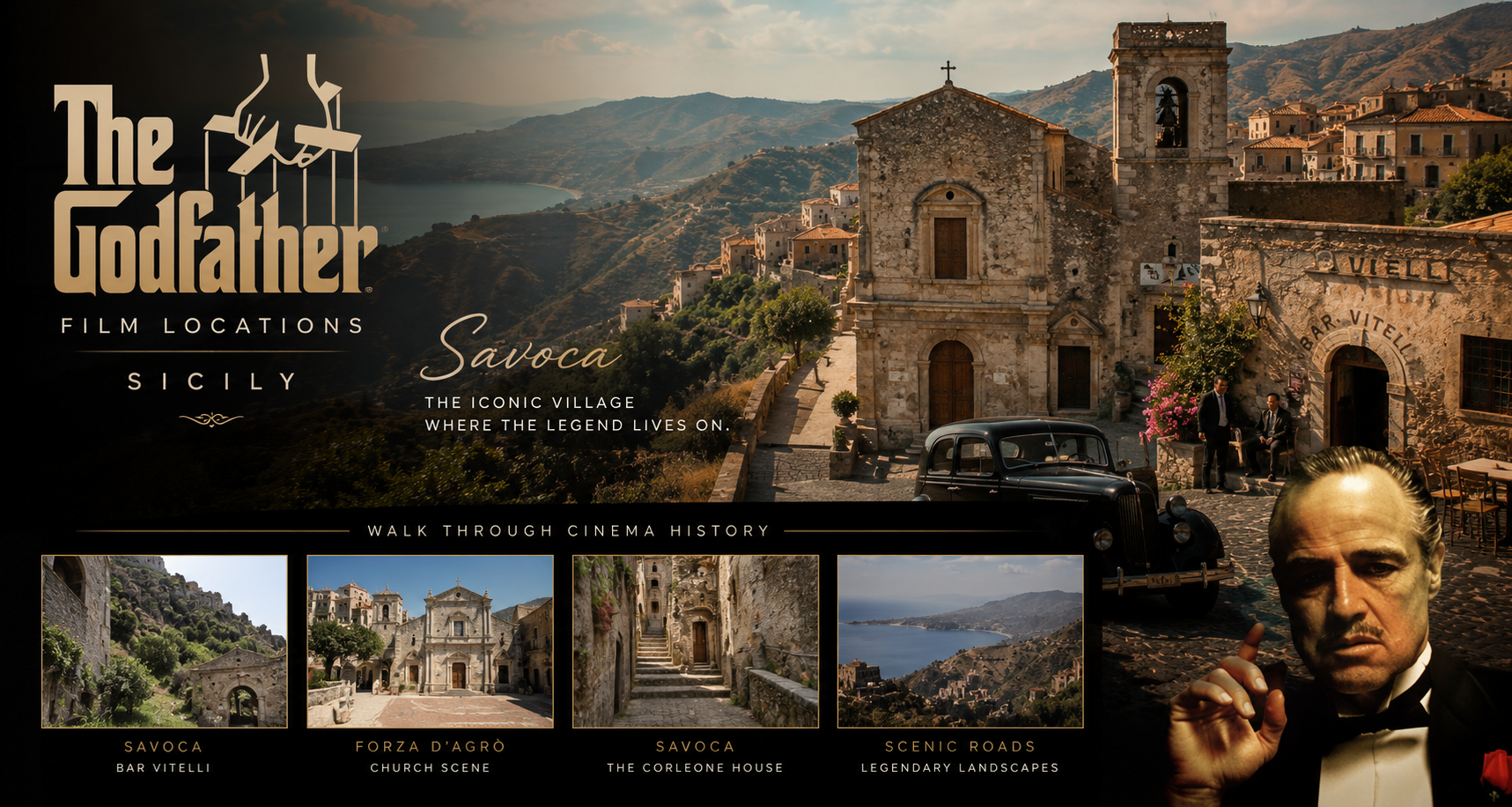 The Godfather filming locations in Savoca, Sicily