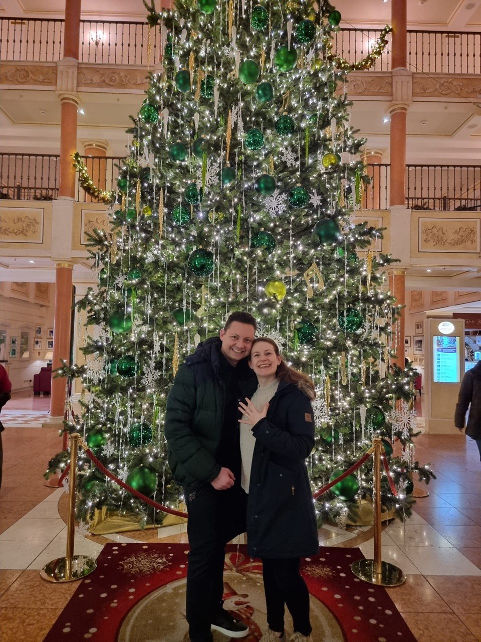 Our Christmas engagement photo